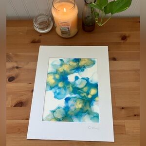 New Original Signed Artwork Alcohol Ink on Paper 161